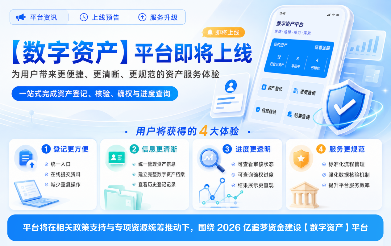 【数字资产】平台即将上线为用户带来更便捷、更清晰、更规范的资产服务体验(图1)